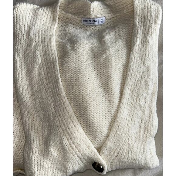 New Arizona Gap AE Fluffy Soft-Knit Button Up Cardigan Sweater Off White Size XS - Picture 6 of 7